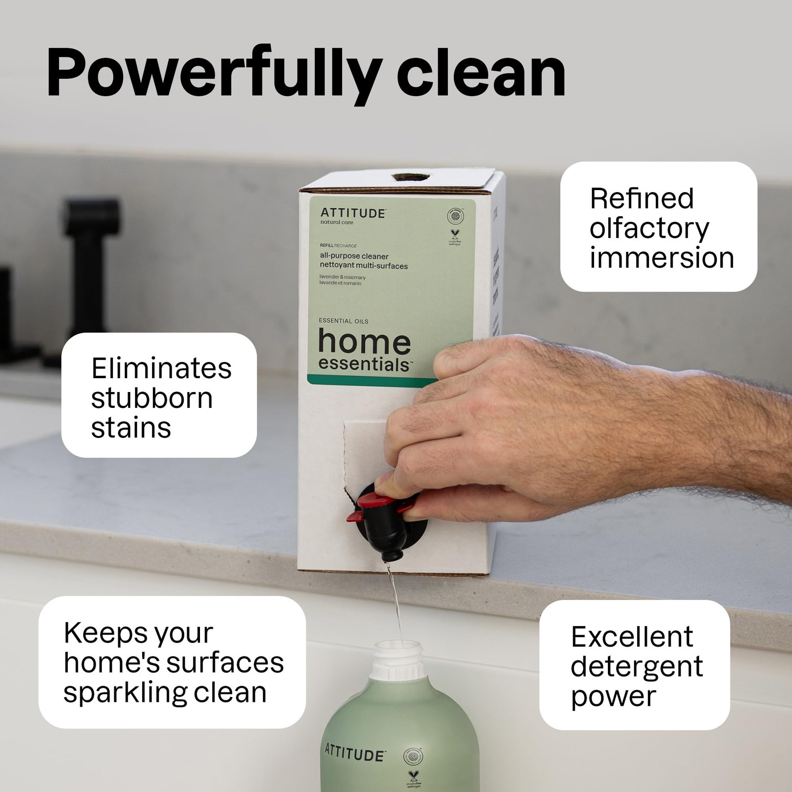 All-Purpose Cleaner Spray, Natural Origin Ingredients, EWG Verified, Ammonia-…