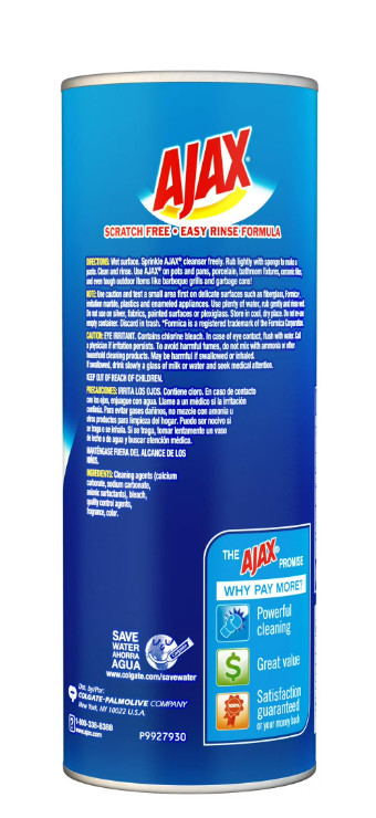 4 Packs Ajax All-Purpose Powder Cleaner with Bleach 21 oz