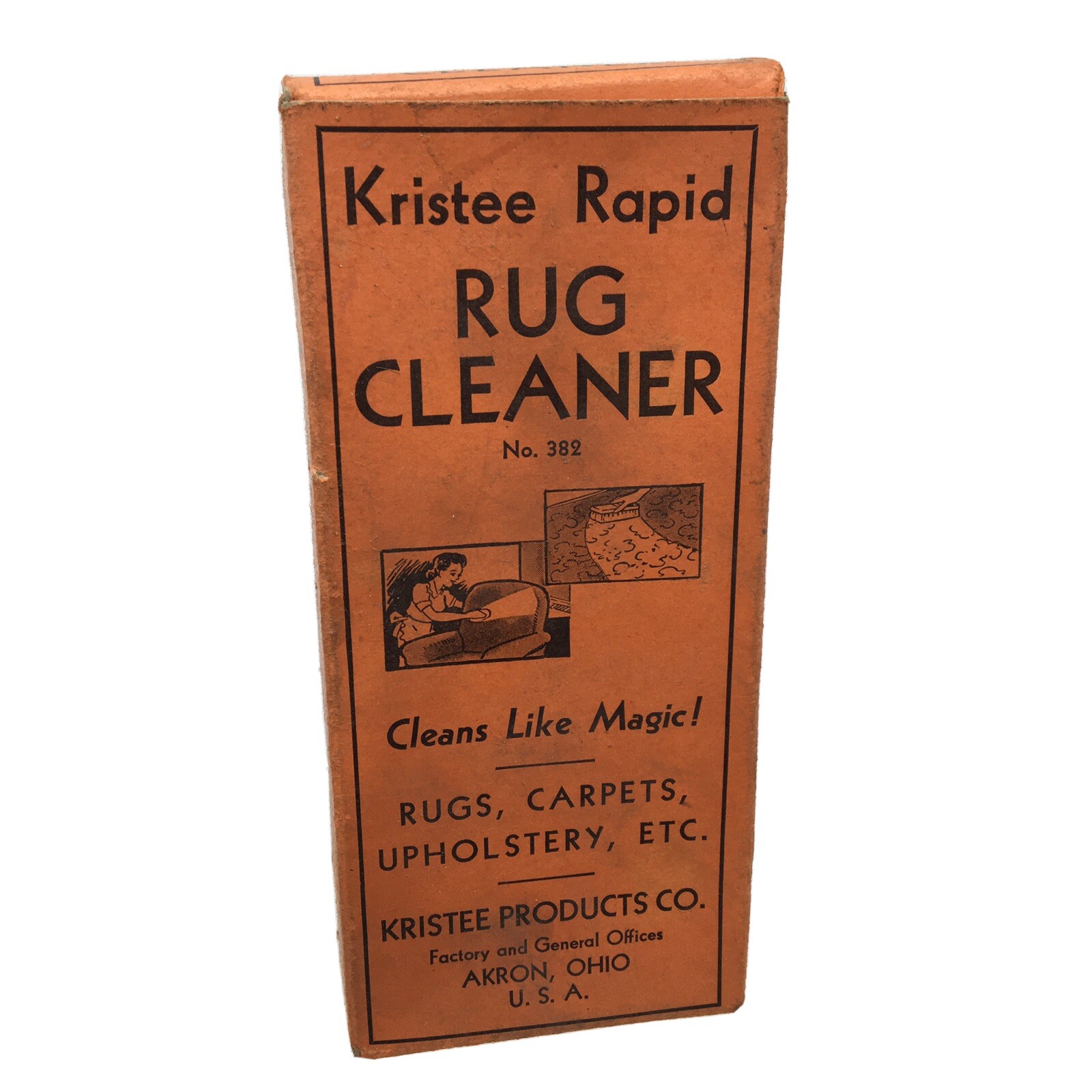 Vintage KRISTEE PRODUCTS CO. Kristen Rapid Rug Cleaner NOS Akron, Ohio USA Full