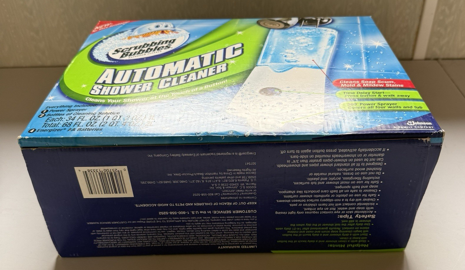 Scrubbing Bubbles AUTOMATIC BATHROOM SHOWER CLEANER Kit w/ 2 Cleaning Solutions