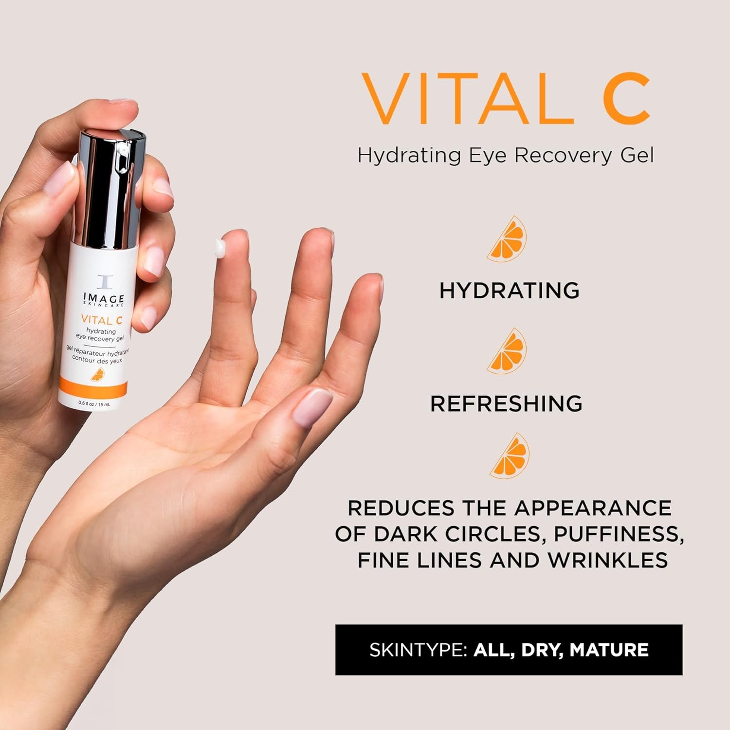 IMAGE Skincare, VITAL C Hydrating Eye Recovery Gel, With Vitamin C and Peptide