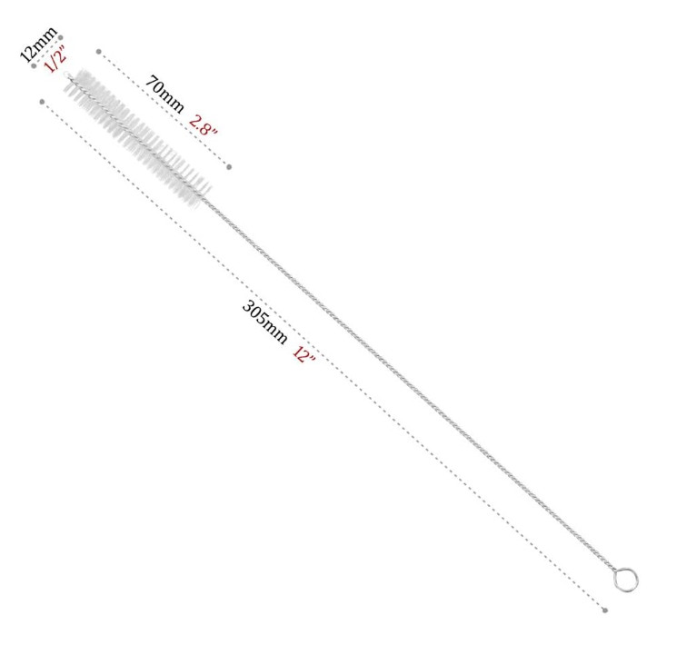 4 Pack 12 Inch Drinking Straw Cleaning Brushes Set Extra Long Pipe Tube Cleaner