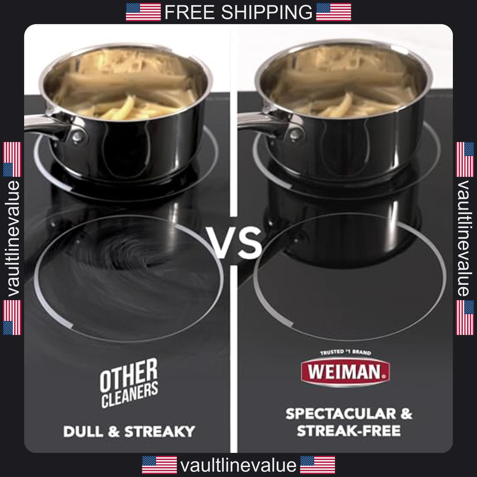 Weiman Cooktop Cleaner & Polish Heavy Duty Stove Eco Friendly 10 oz Bottle