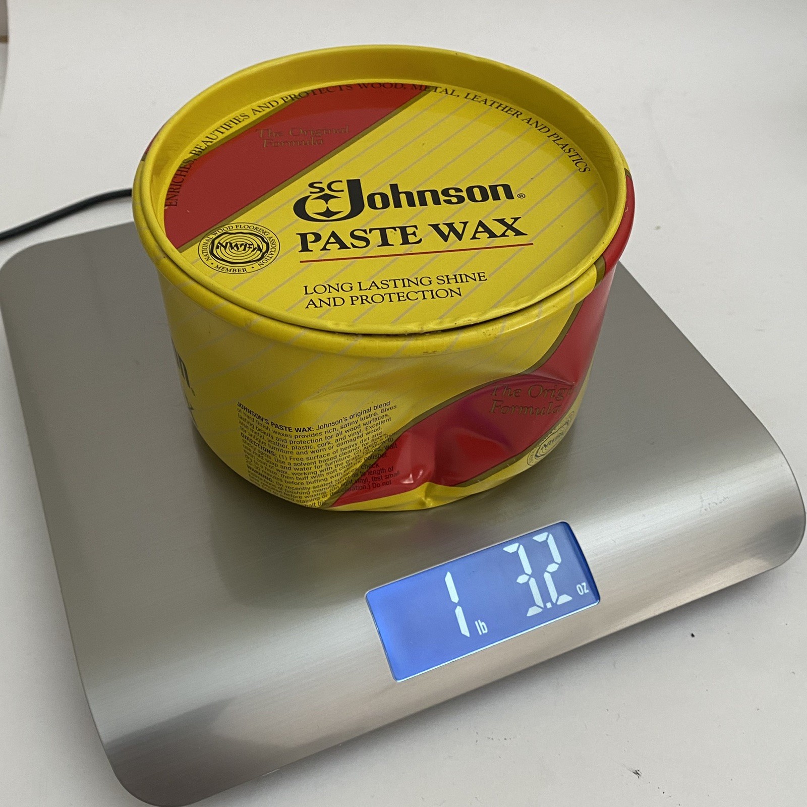 SC Johnson Paste Wax The Original Formula, 16 oz (1 lb) Discontinued 95% Full