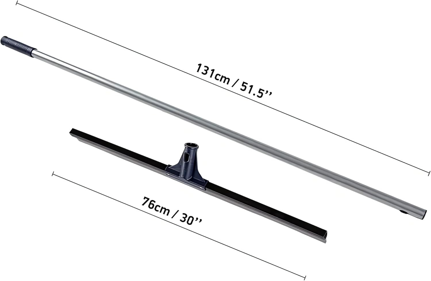 Heavy Duty Floor Squeegee 30 with 51.5 Handle for Garage, Tile & Windows