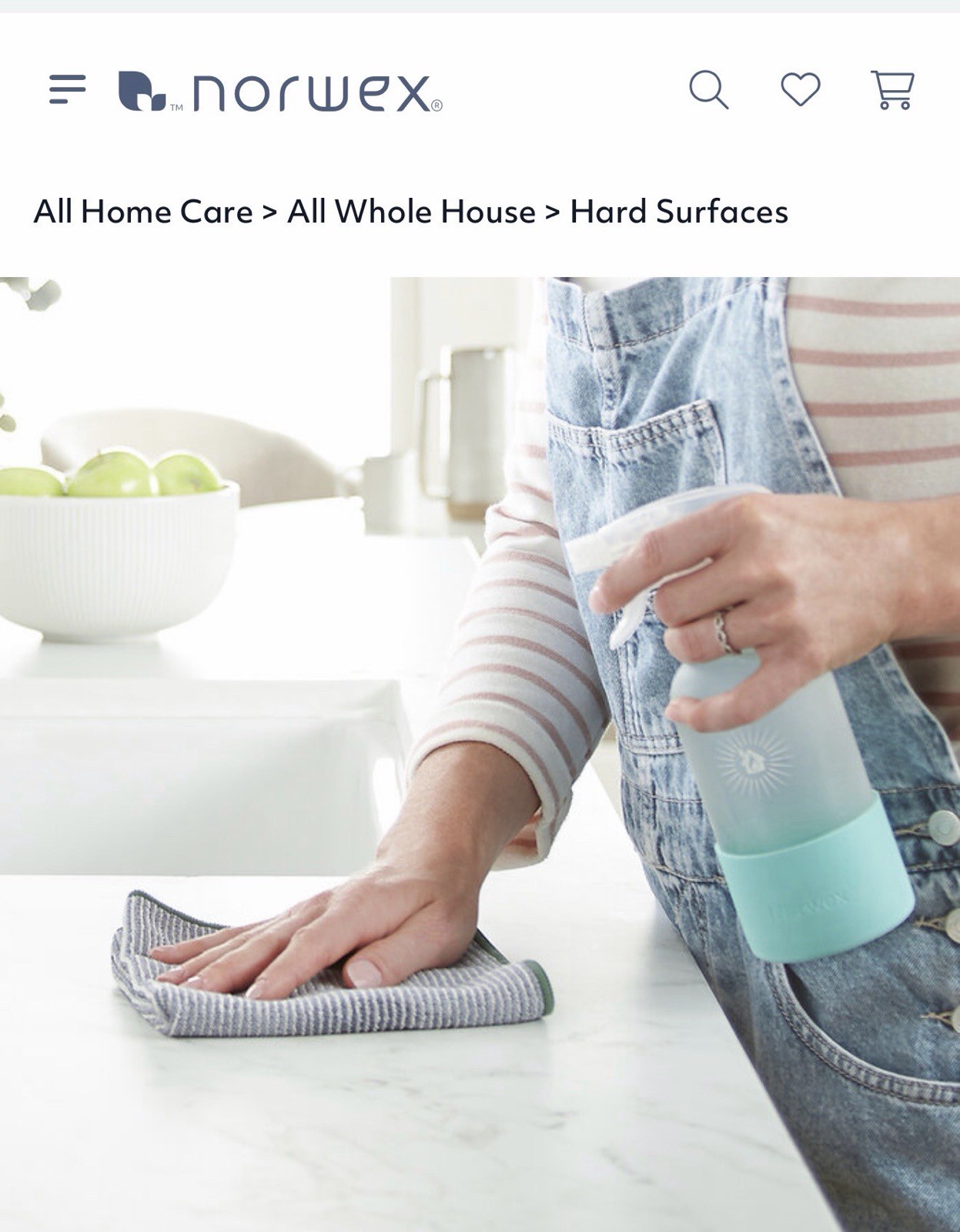 Norwex Forever Bottle Glass Spray Bottle Sprayer w/ Silicone Sleeve 16 fl oz