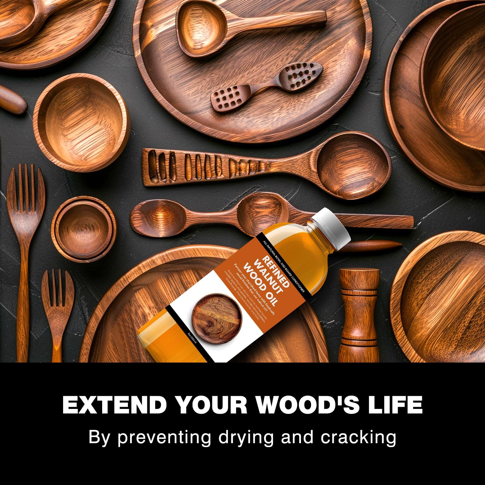 High-Performance Walnut Wood Oil Bowl Conditioner – Walnut Oil for Wood – Cle…