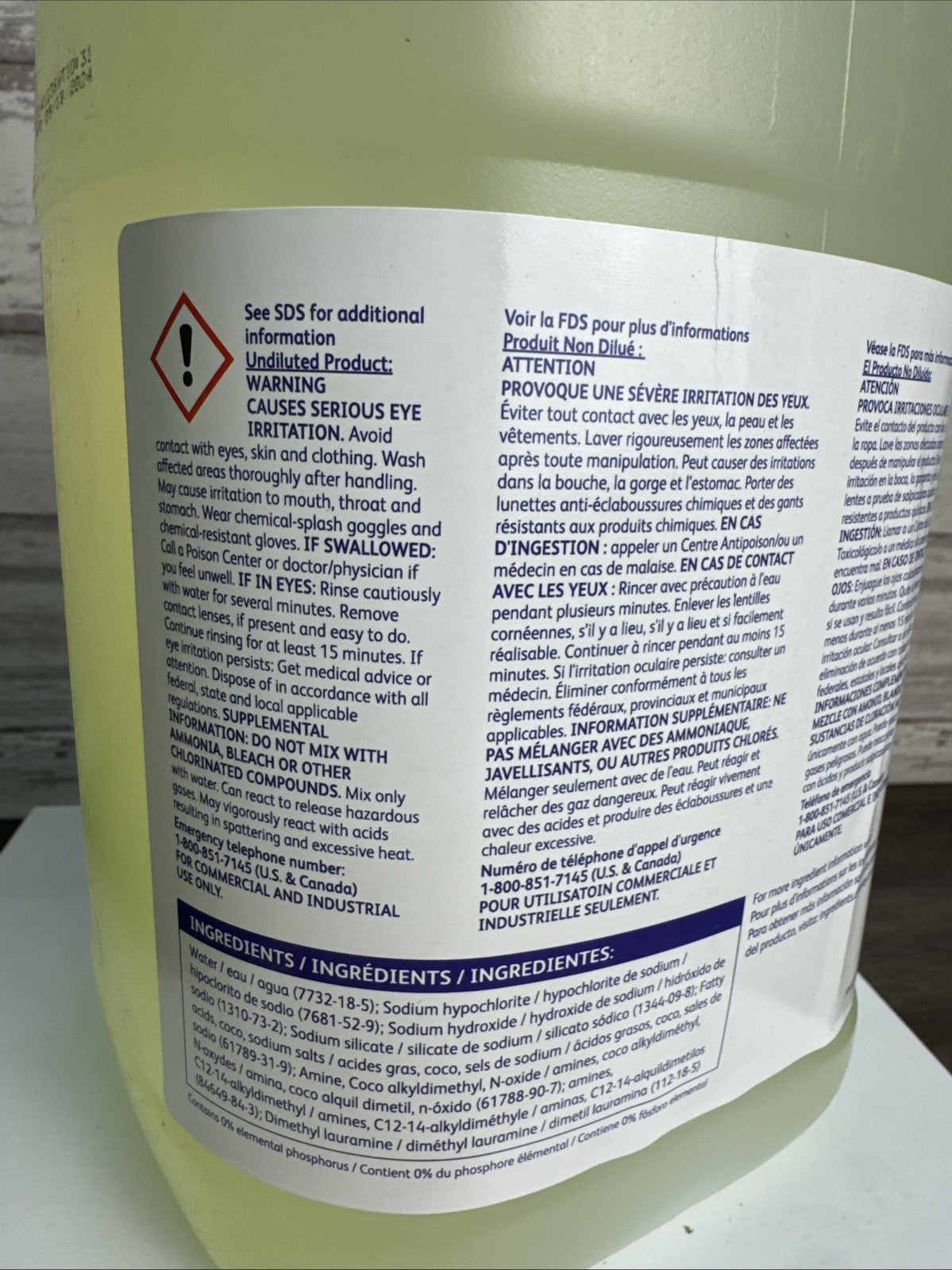 Diversey 101109766 Block Whitener, 1 Gal