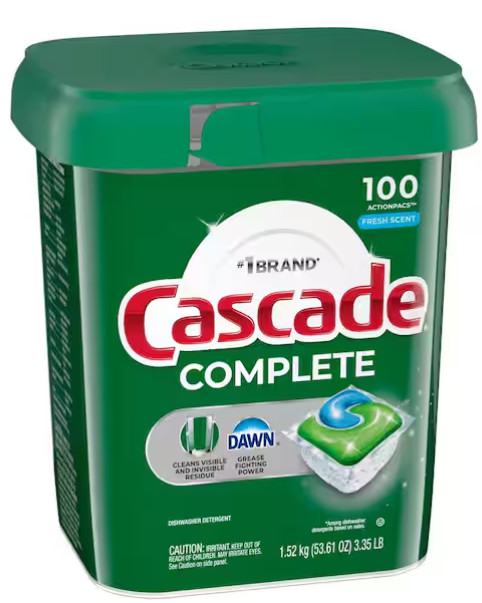 Complete Action Pacs Fresh Scent Tablet Dishwasher Detergent (100-Count)
