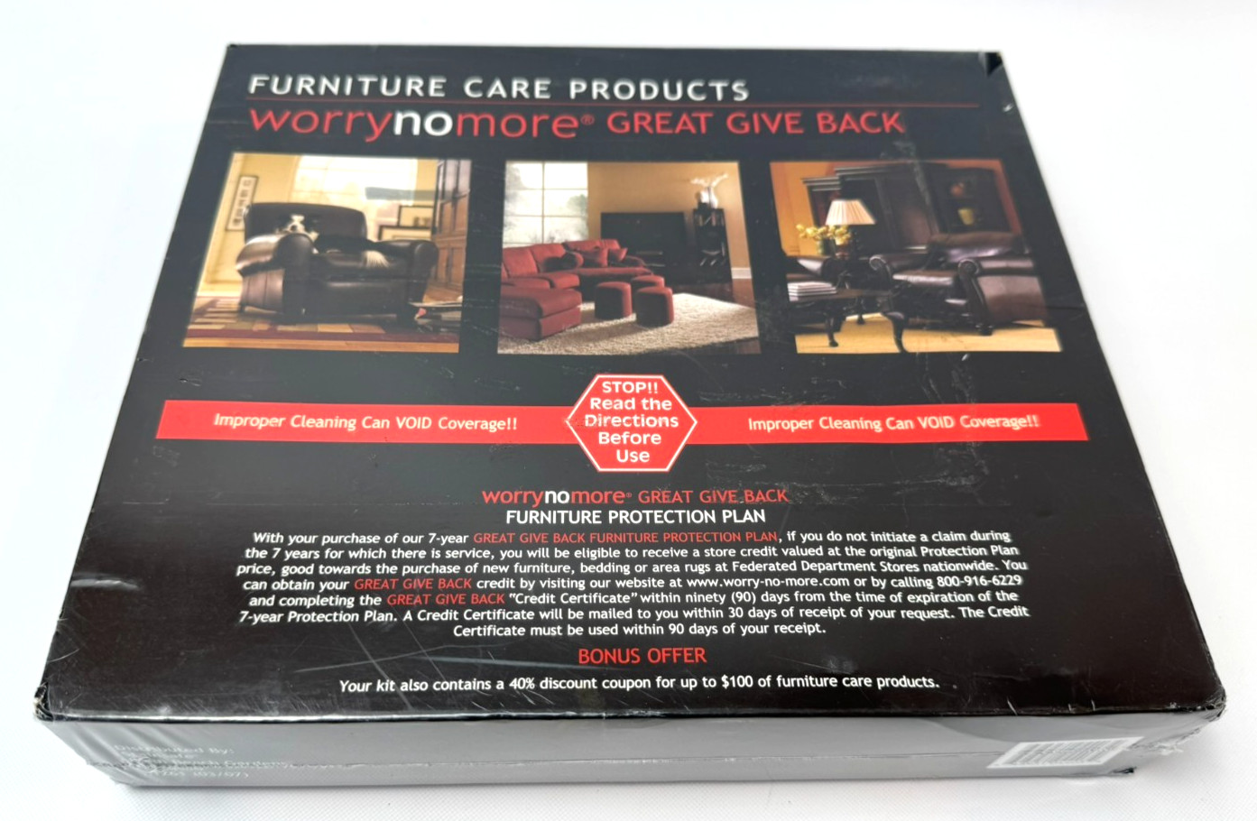NEW Sealed Worry No More Products Furniture Care Kit NIB FREE SHIPPING!!
