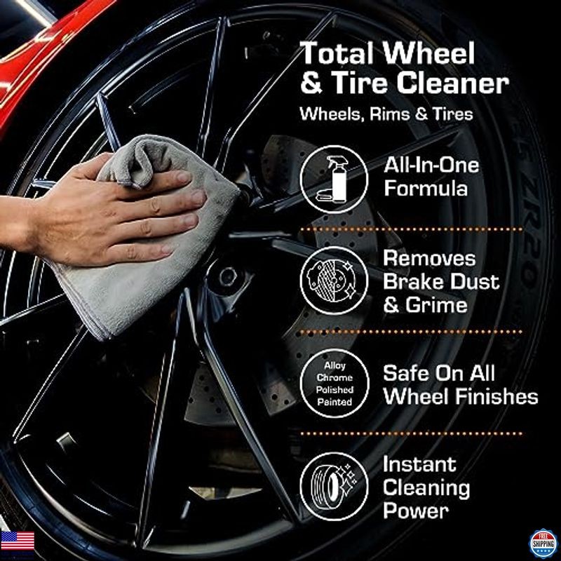 All-In-One Wheel & Tire Cleaner – Dissolves Brake Dust, Safe for All Finishes