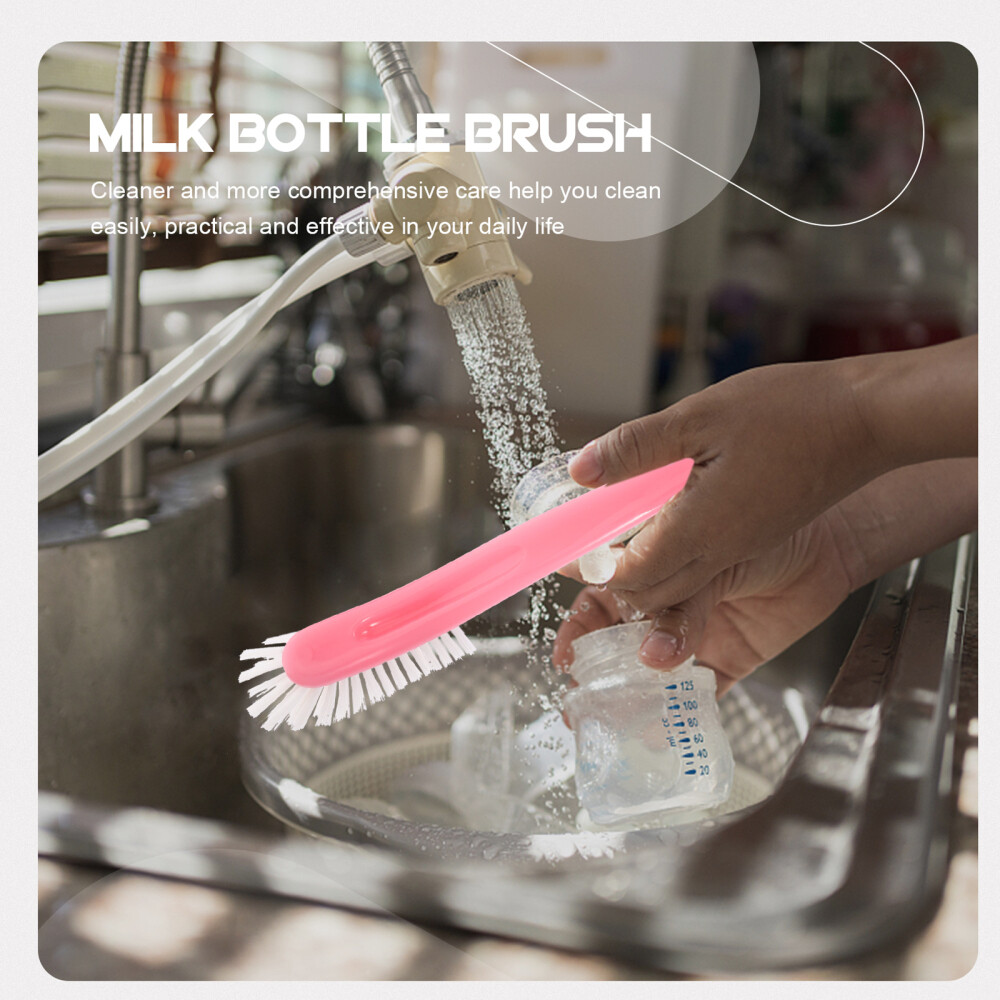 2PCS Cup Brush Practical Feeding Bottle Brush Vacuum Cup Cleaning Brush