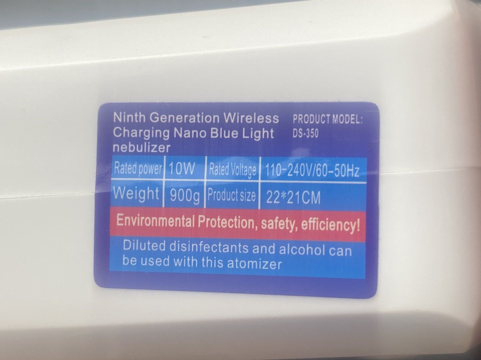 9th Gen. Wireless Charging Nano Blue Light Atomizer