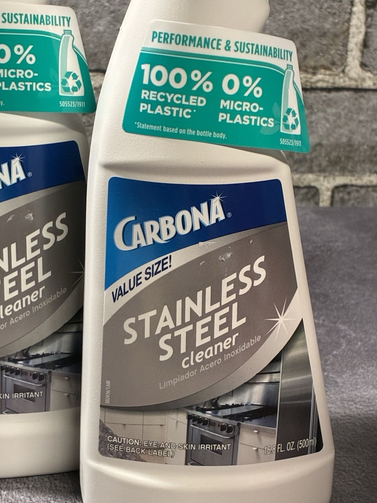 CARBONA Stainless Steel Cleaner 16.8 fl oz Spray Bottle Value Size – 4 Pack