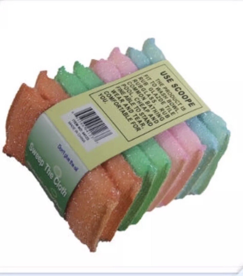 Scrub Scouring Sponge Pads, Kitchen dishwashing ,Pot Cleaning 8 Pc Colored
