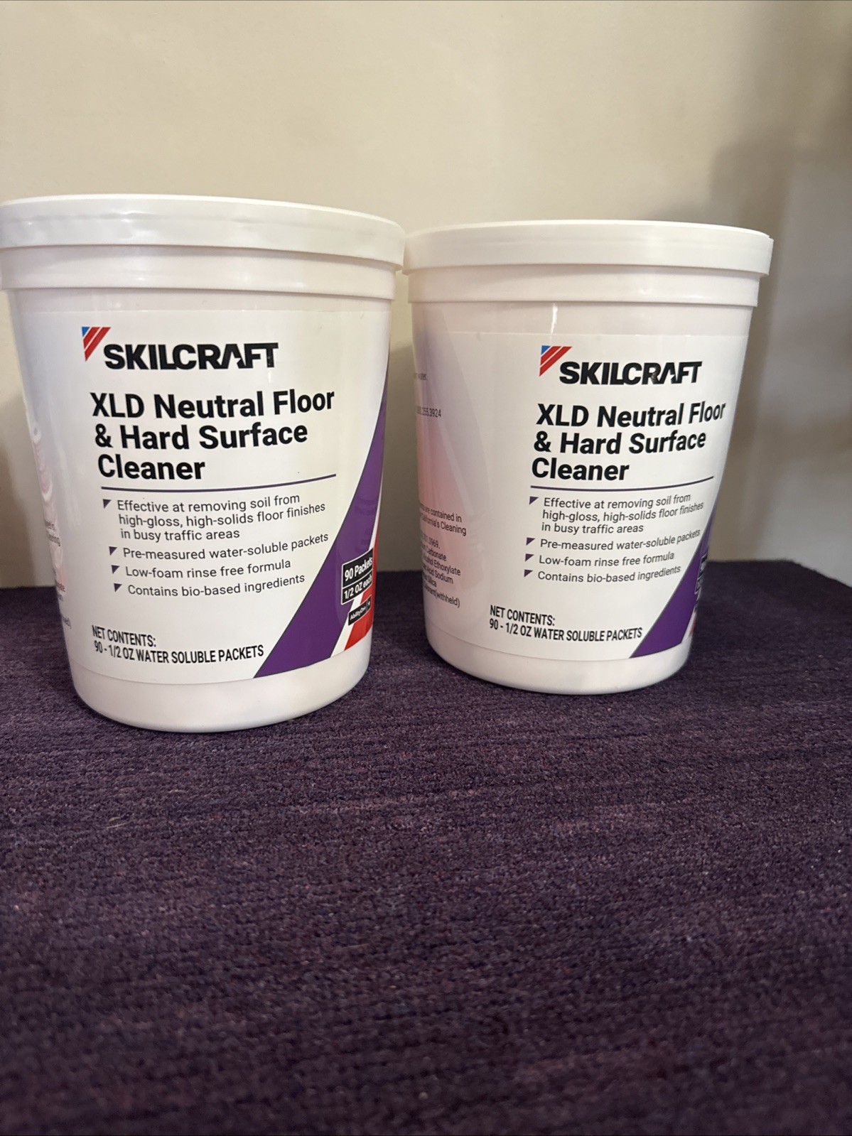 SKILCRAFT XLD Neutral Floor & Hard-Surface Cleaner Lot Of Two Total Of 180 Pack