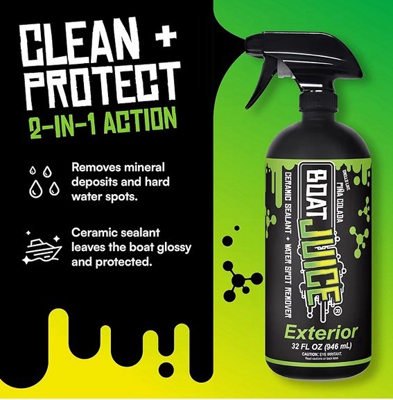 Boat Juice Exterior Cleaner 32oz + Rapid Dry Microfiber Towel 28×26 Bundle New
