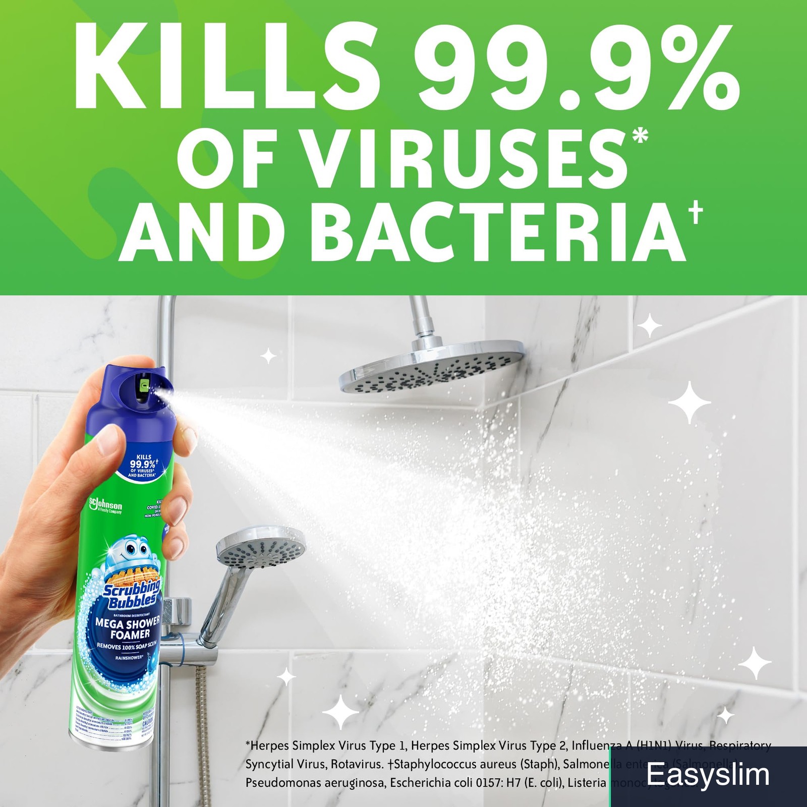 Bathroom Cleaner 20oz Rainshower Scent 2 Pack Foaming Aerosol