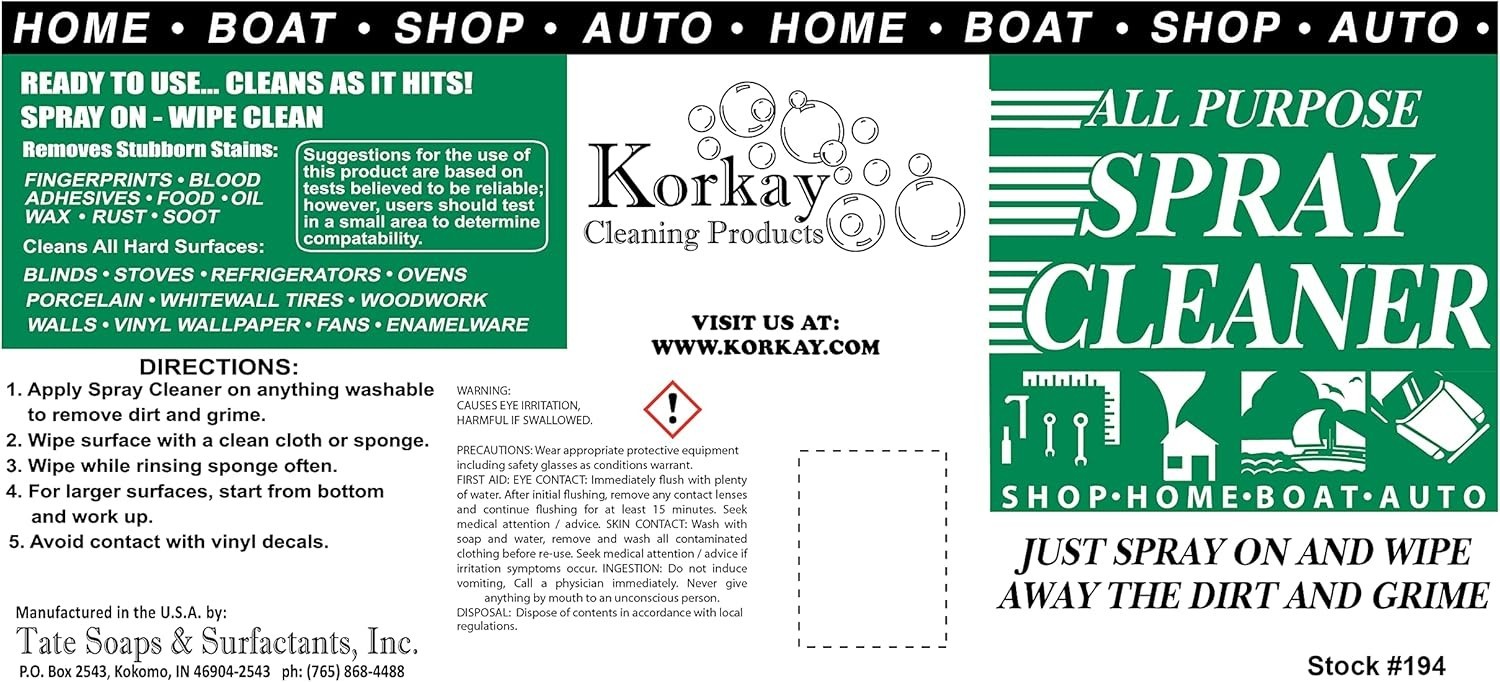 All purpose spray cleaner