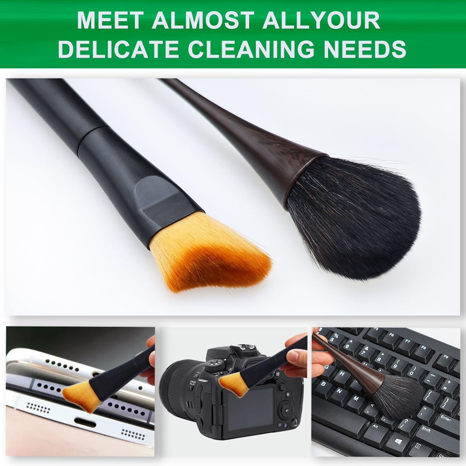 2 Pack Exquisite Dusting Brush Kit, Dust Brushes, Car Detailing Brush, Feathe…