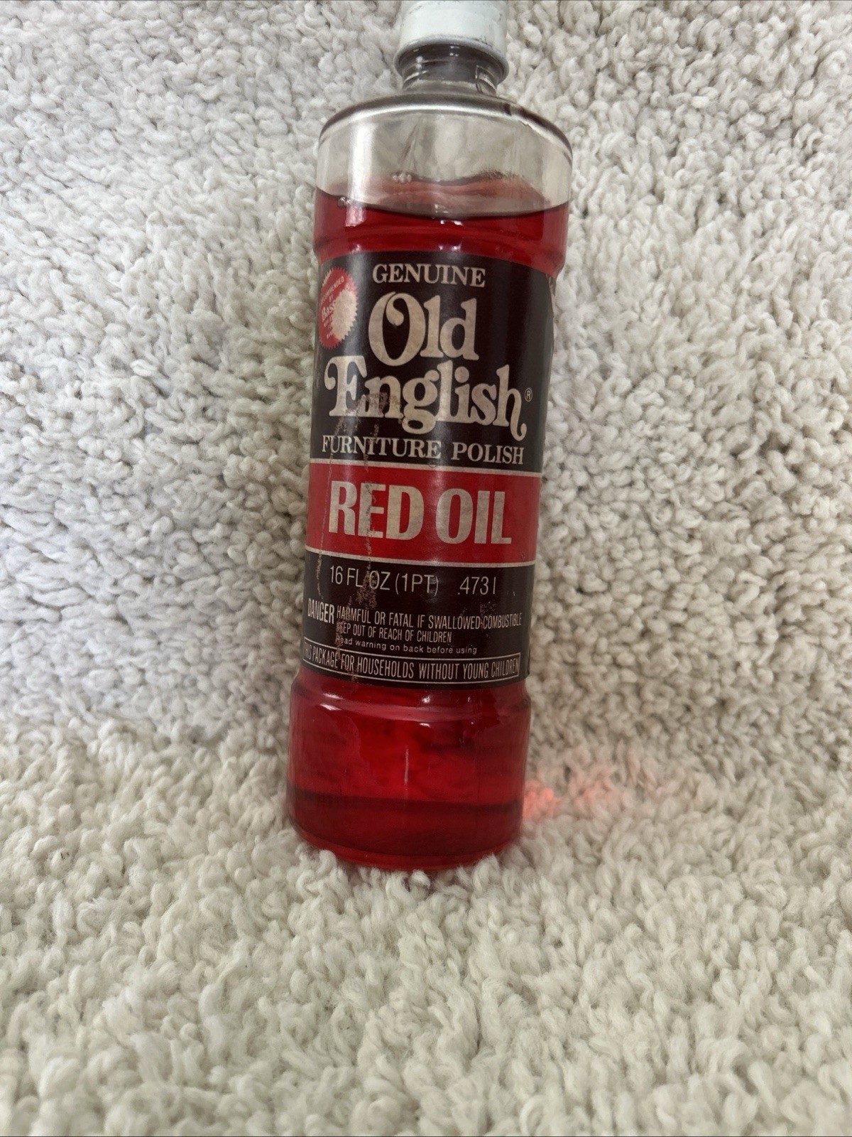 Vintage Old English Red Oil Furniture Polish Collectible