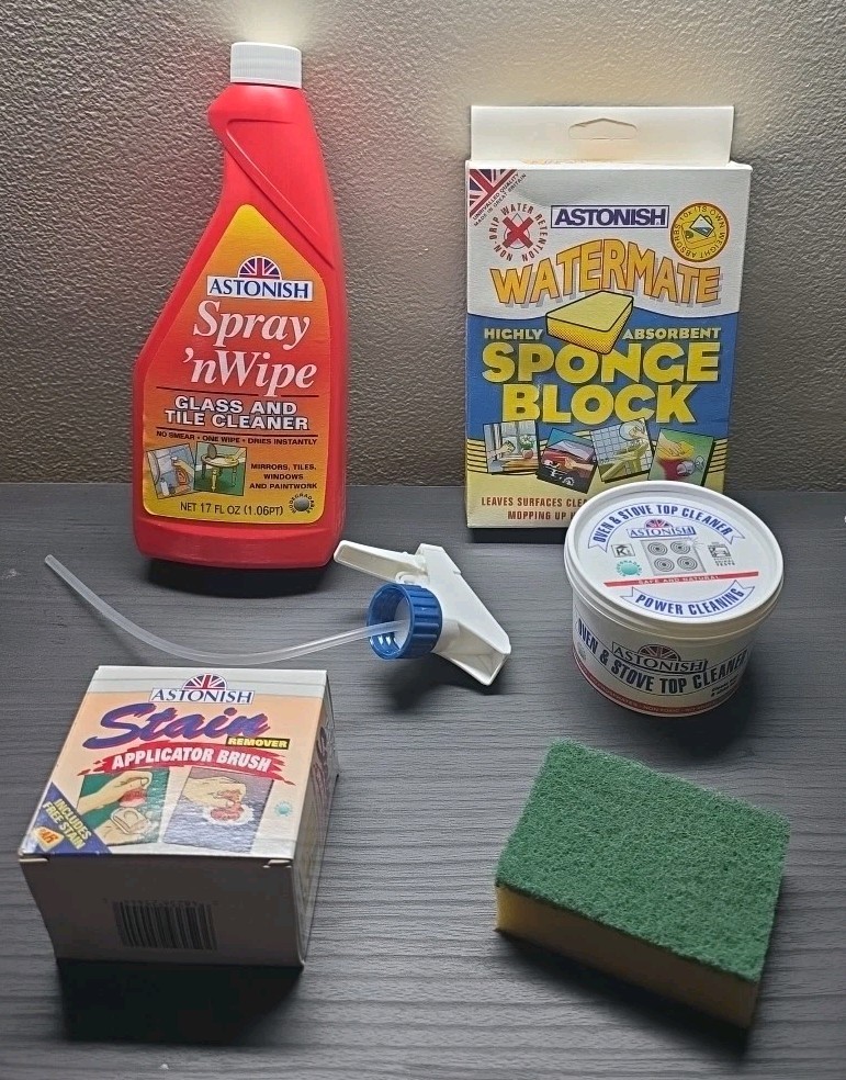 Astonish Classic Cleaner Kit. Oven & Stove. Glass & Tile. Stain Remover. Sponge