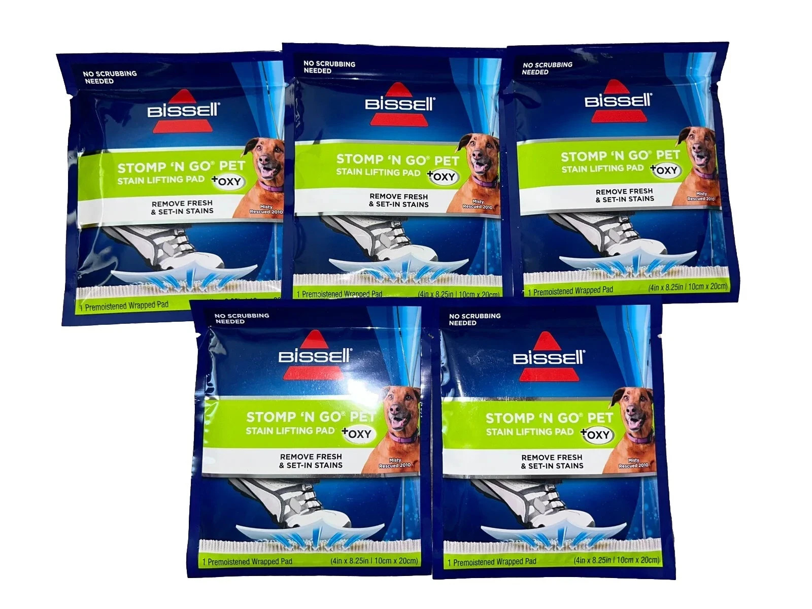 Bissell 5 Pack Stomp n Go Pet Stain Lifting Pad OXY NEW SEALED Discontinued