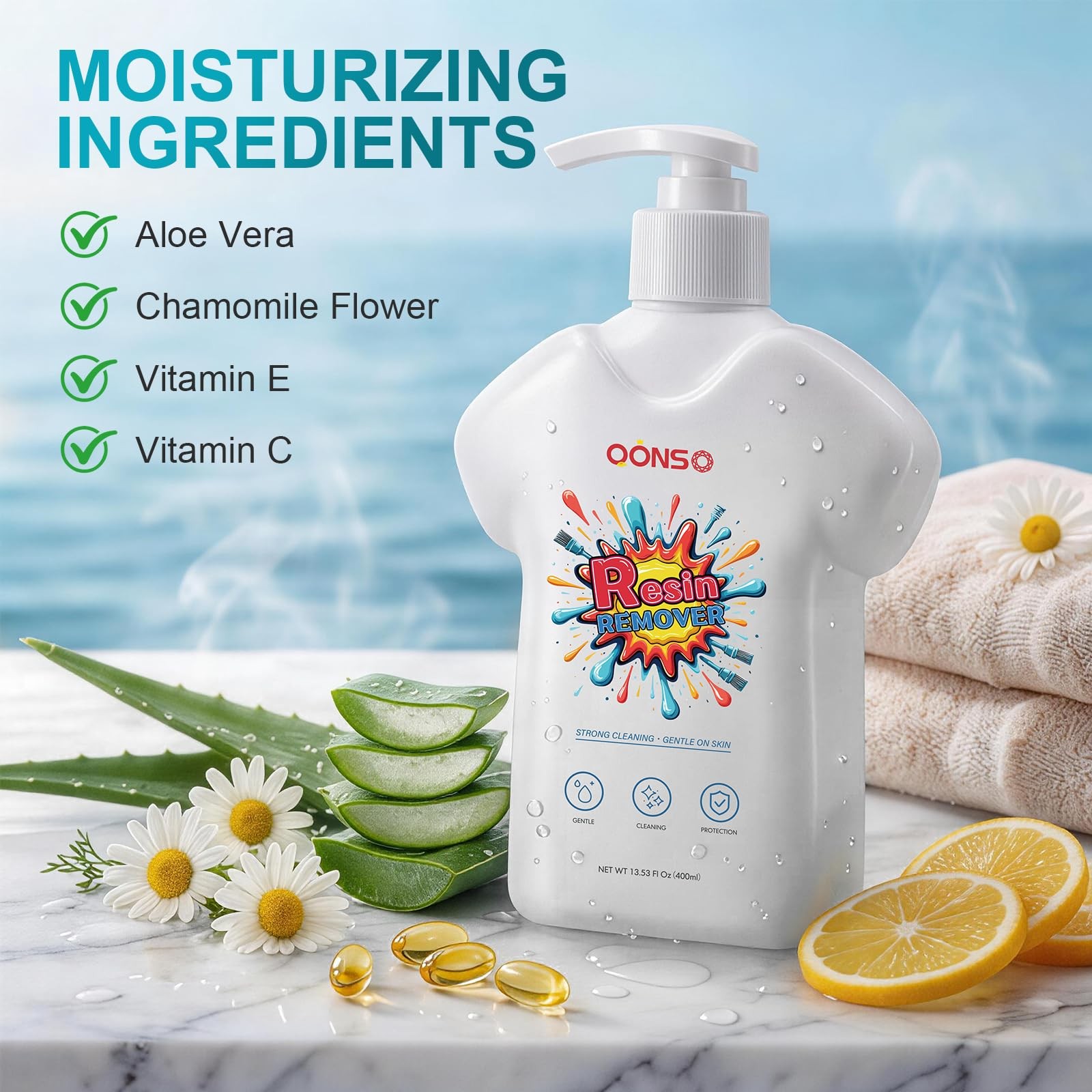 13.5 OZ Gentle & Moisturizing Epoxy Resin Cleaner Remover – A Natural, Comfor…