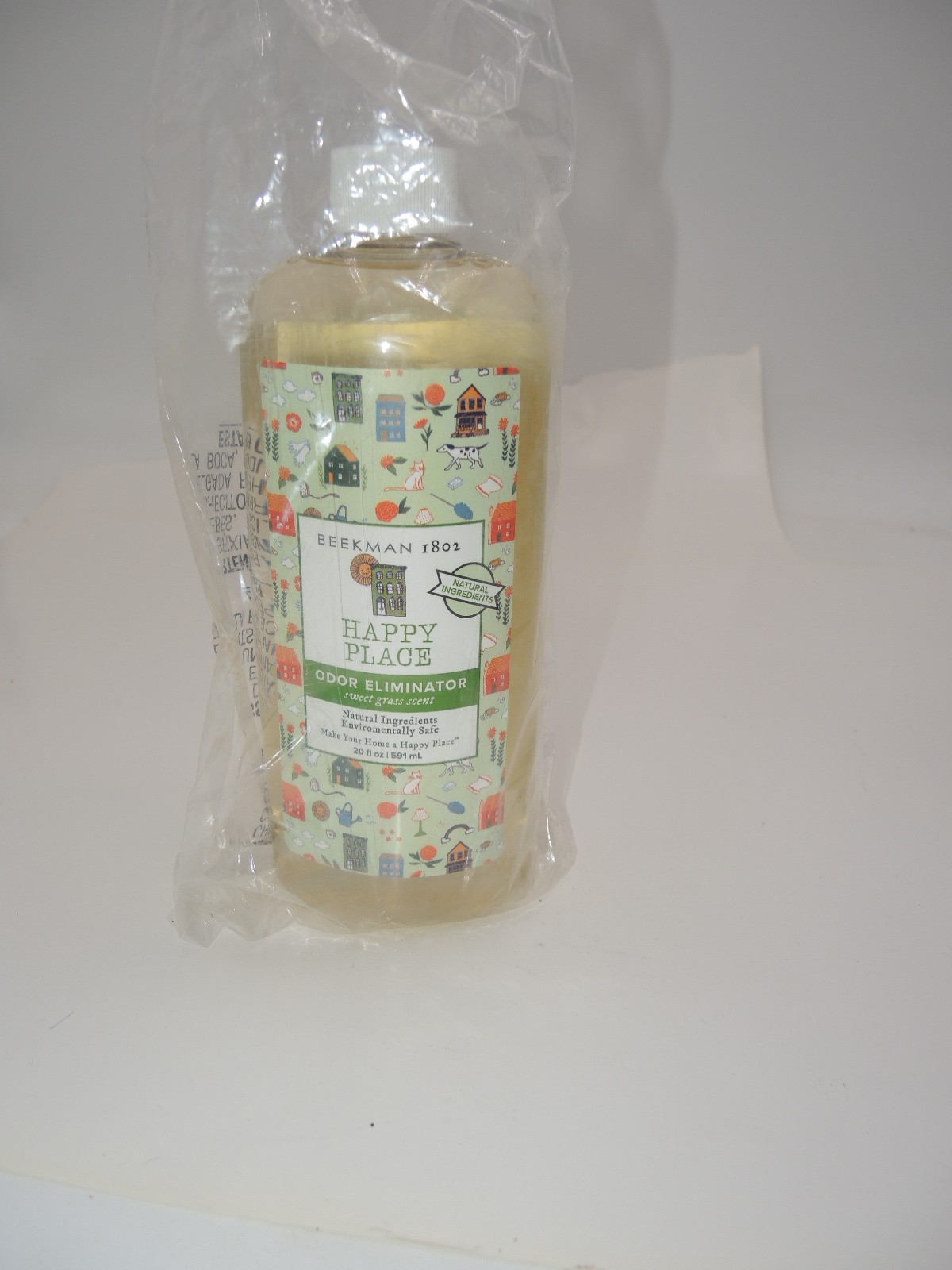 Beekman 1802 Happy Place Odor Eliminator, Sweet Grass Scent, 20 fl Oz-NOS