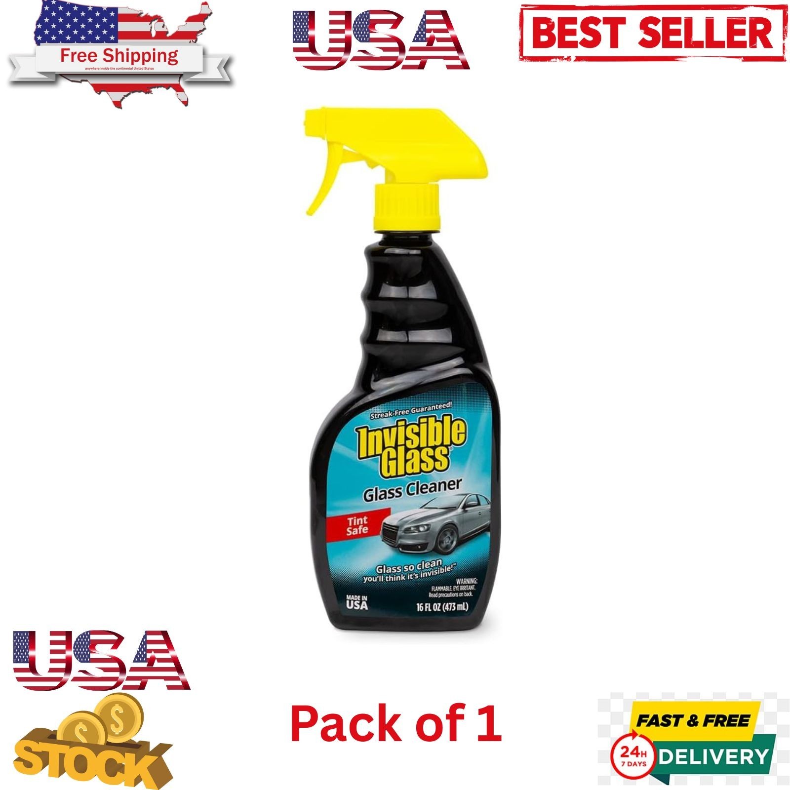 Stoner Car Care Invisible Glass Premium Glass Cleaner and Window Spray 22Oz