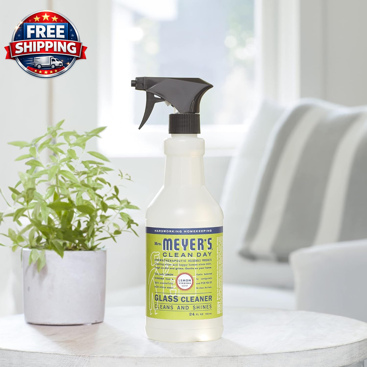 Mrs. Meyer’S Mirror & Window Cleaner, Great for Indoor & Outdoor Glass Surfaces
