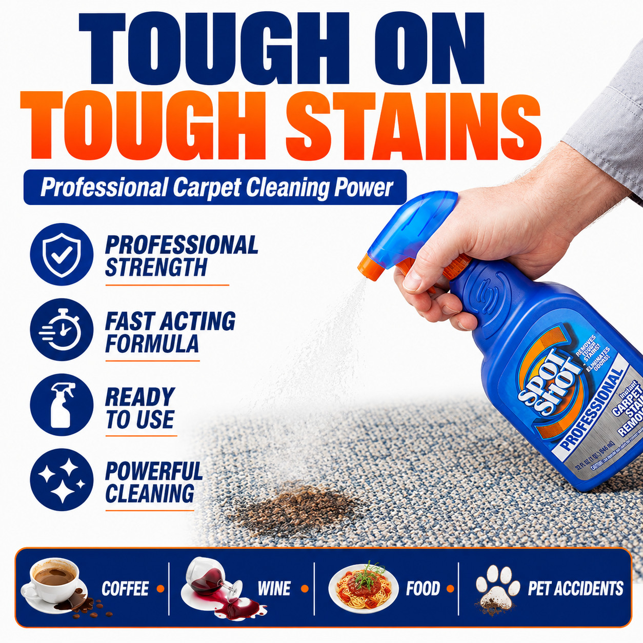 Spot Shot 32 oz Carpet Stain Remover Professional Spray 1 3 12 24 Pack
