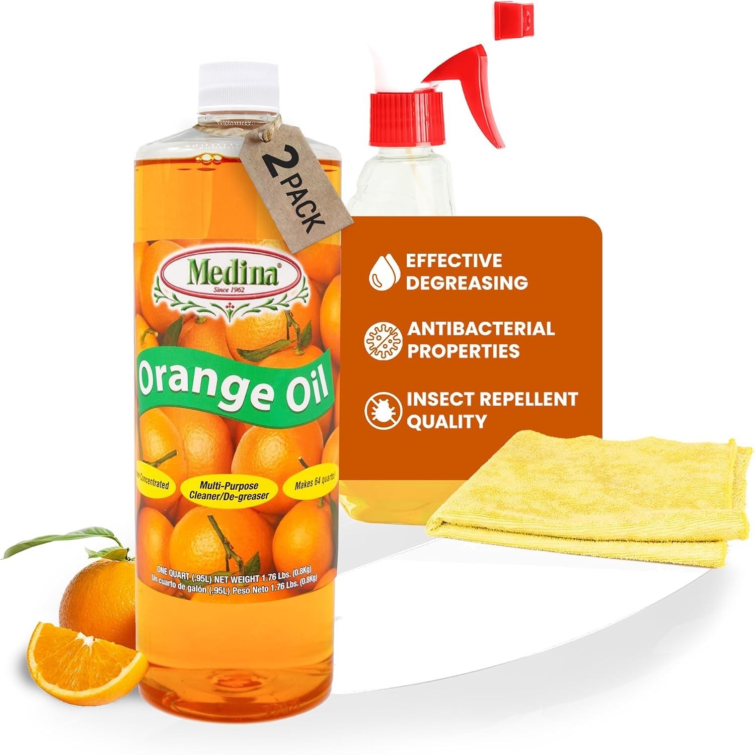Potent Orange Oil for Wood Treatment – 32oz, 2-Pack