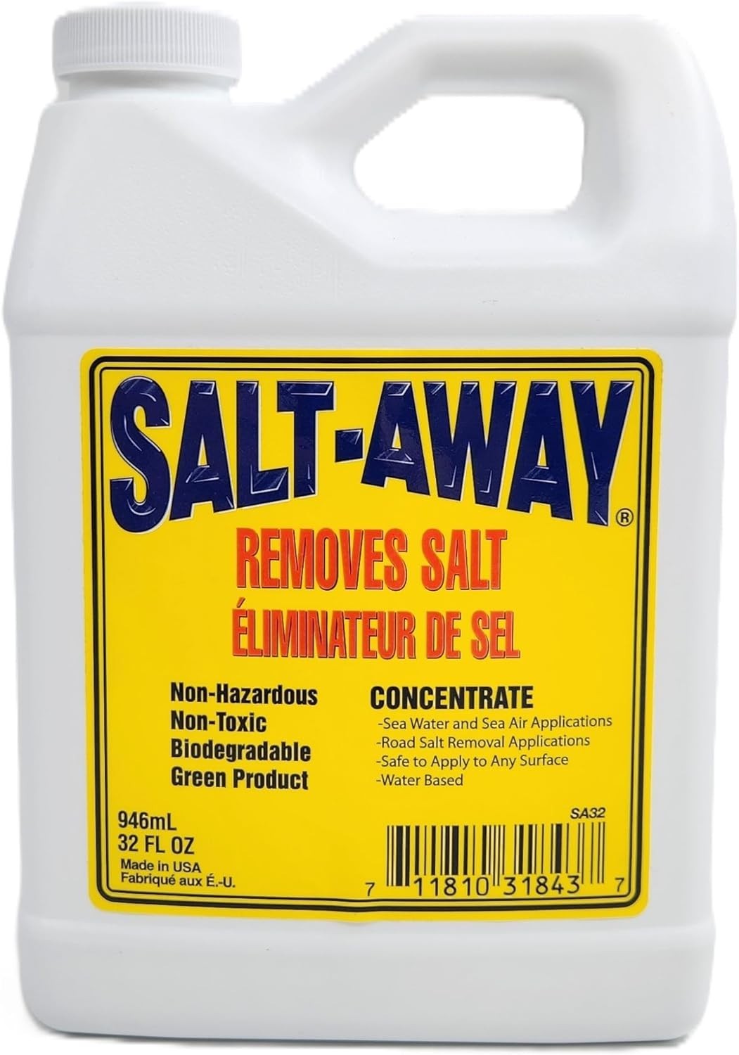 Fresh Scented, Water-Based Salt Solution – Concentrate Quart for All Surfaces