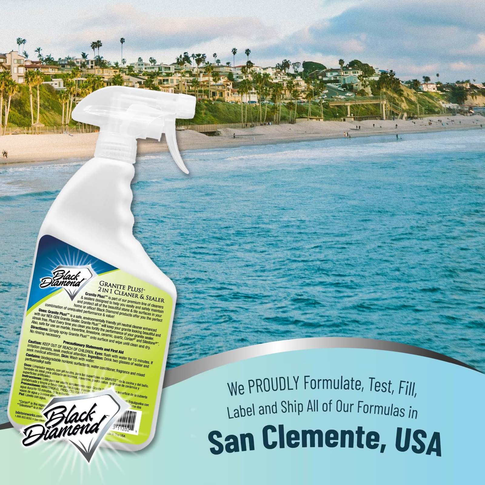 Granite Plus 2 in 1 Cleaner & Sealer for Granite Marble Travertine Ready to