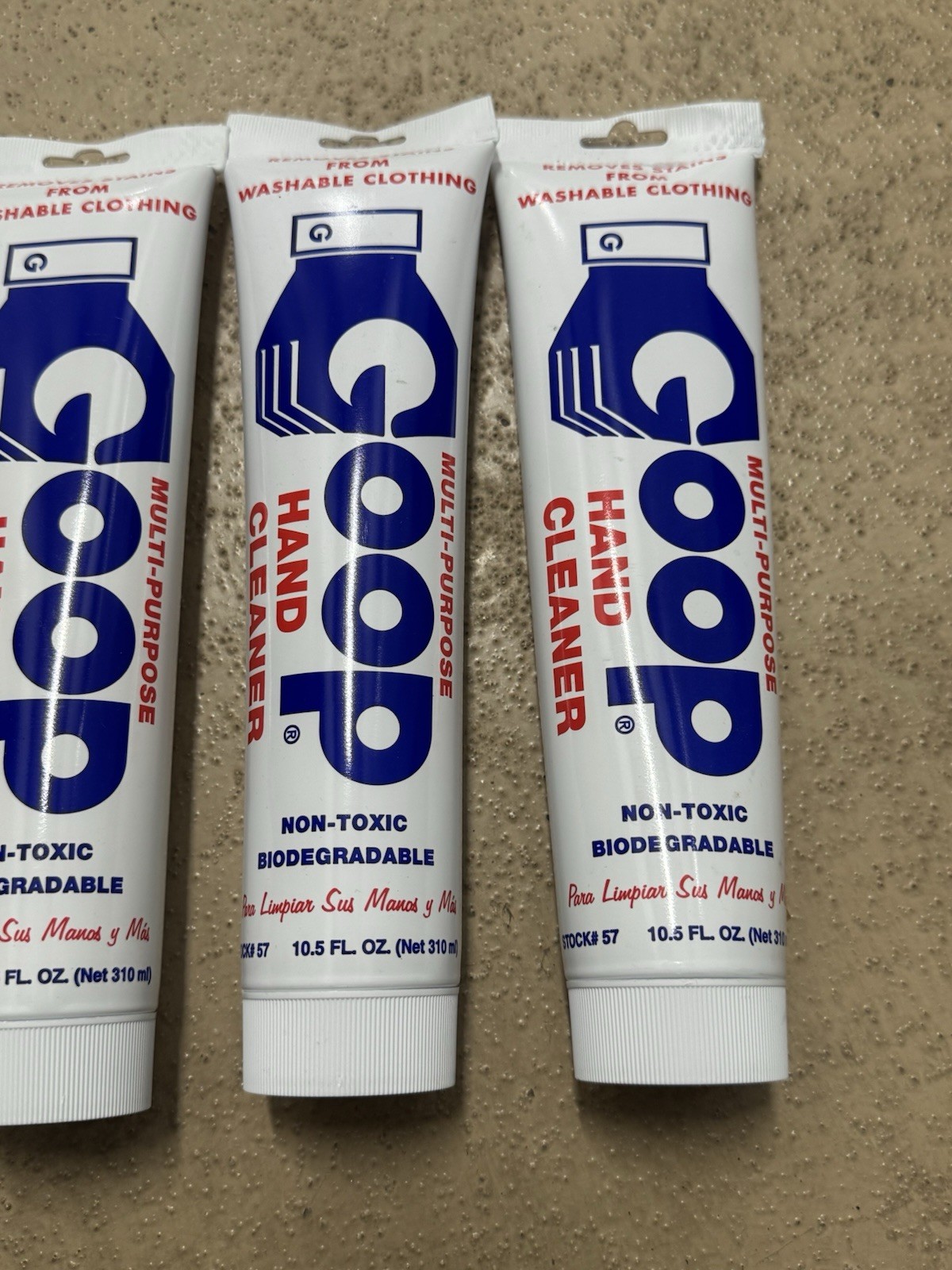 4 PACK GOOP Multi Purpose Hand Cleaner – Waterless 10.5 oz Tube Lot