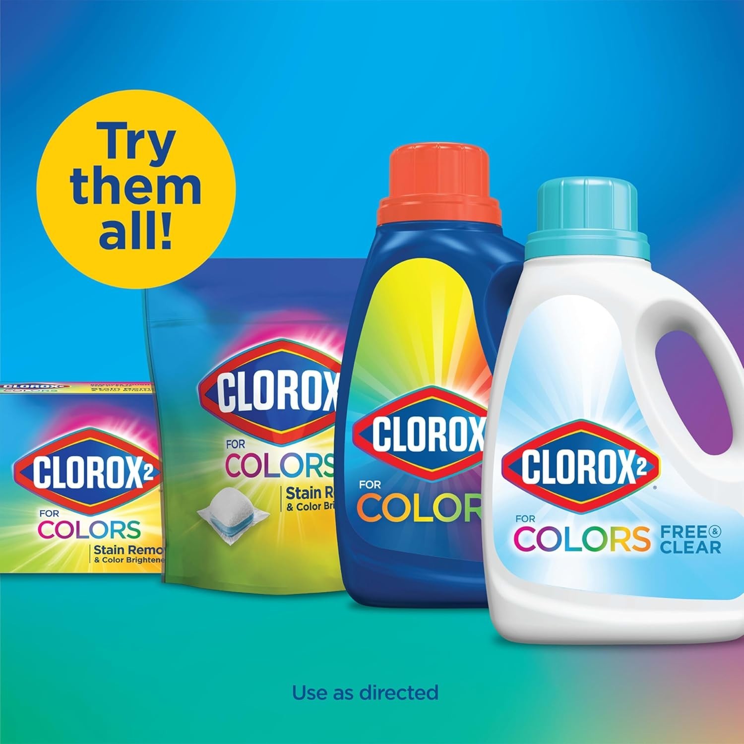 Odor-Free Stain Remover & Color Brightener, 40 Packs for All Fabric Care Needs