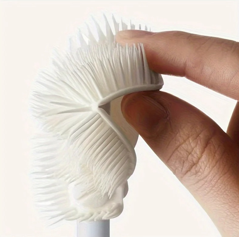 1pc Foldable 360° Silicone Cleaning Brush with Long Handle for Bottles & Cups