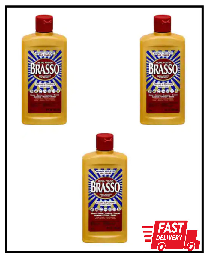 8 oz. Metal Polish (3-Pack) Brasso brass cleaner provides quality Shine NEW