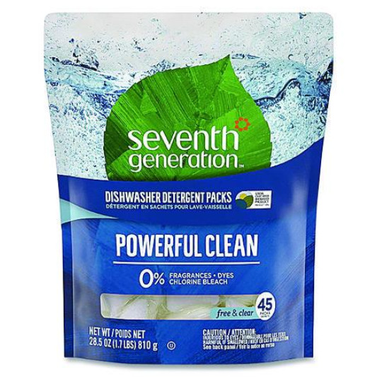 Seventh Generation Automatic Dishwasher Detergent Packs, Free and Clear 5/CT