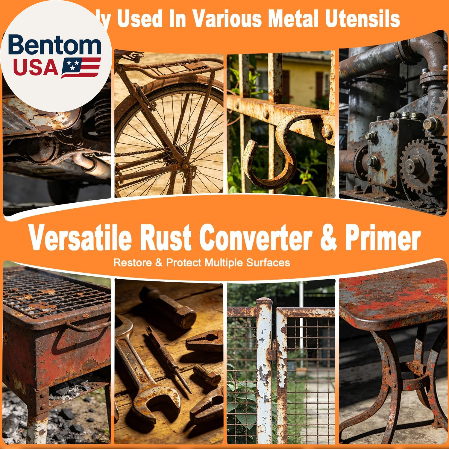 2-In-1 Rust Converter & Metal Primer, 35 Oz Rust Remover Paint for Metal,Rust Co