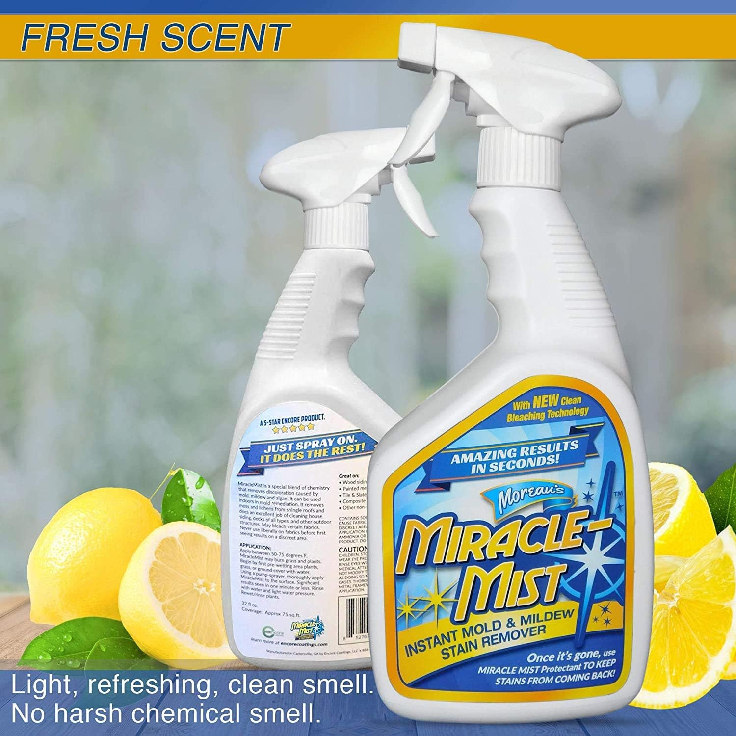 Instant Cleaner for Indoor and Outdoor Use, 32 Oz | 2 Pack (64 OZ Spray)