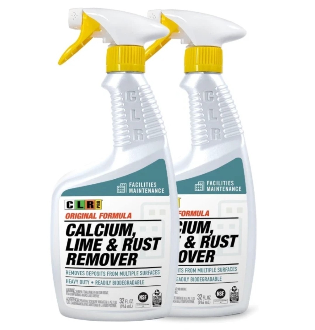 CLR PRO Calcium, Lime & Rust Remover 2 PACK- Removes Calcium, Lime, Hard Water