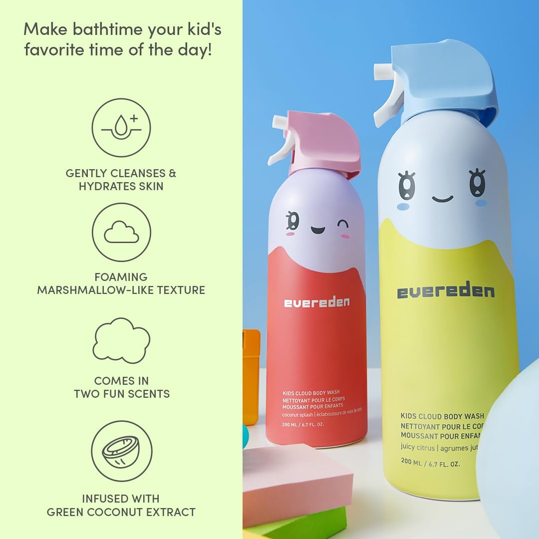 Evereden Kids Cloud Body Wash Duo – Gentle, Nourishing Toddler Body Wash for D