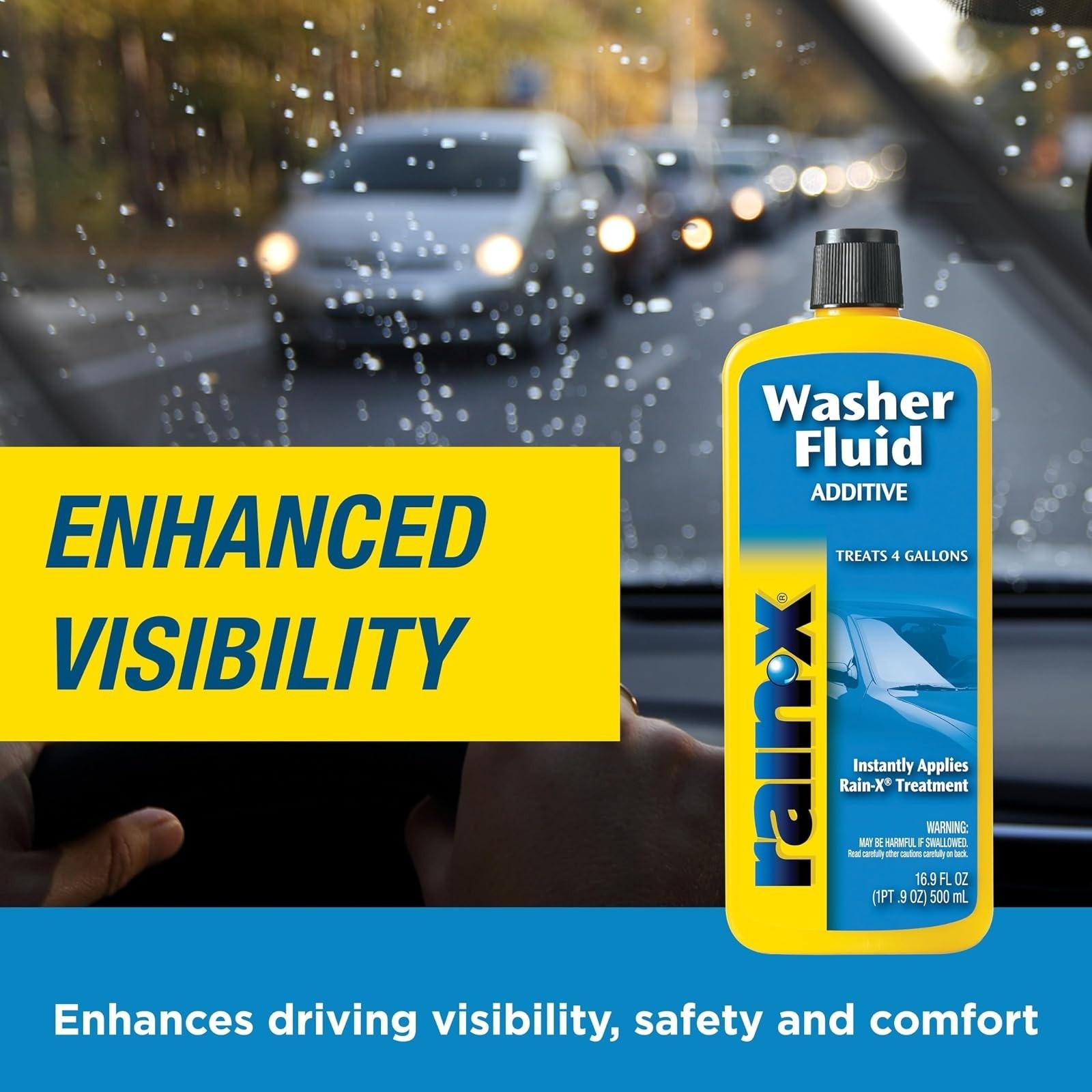 Rain-X Washer Fluid Additive – 16.9 fl. oz, Streak Free, Unscented