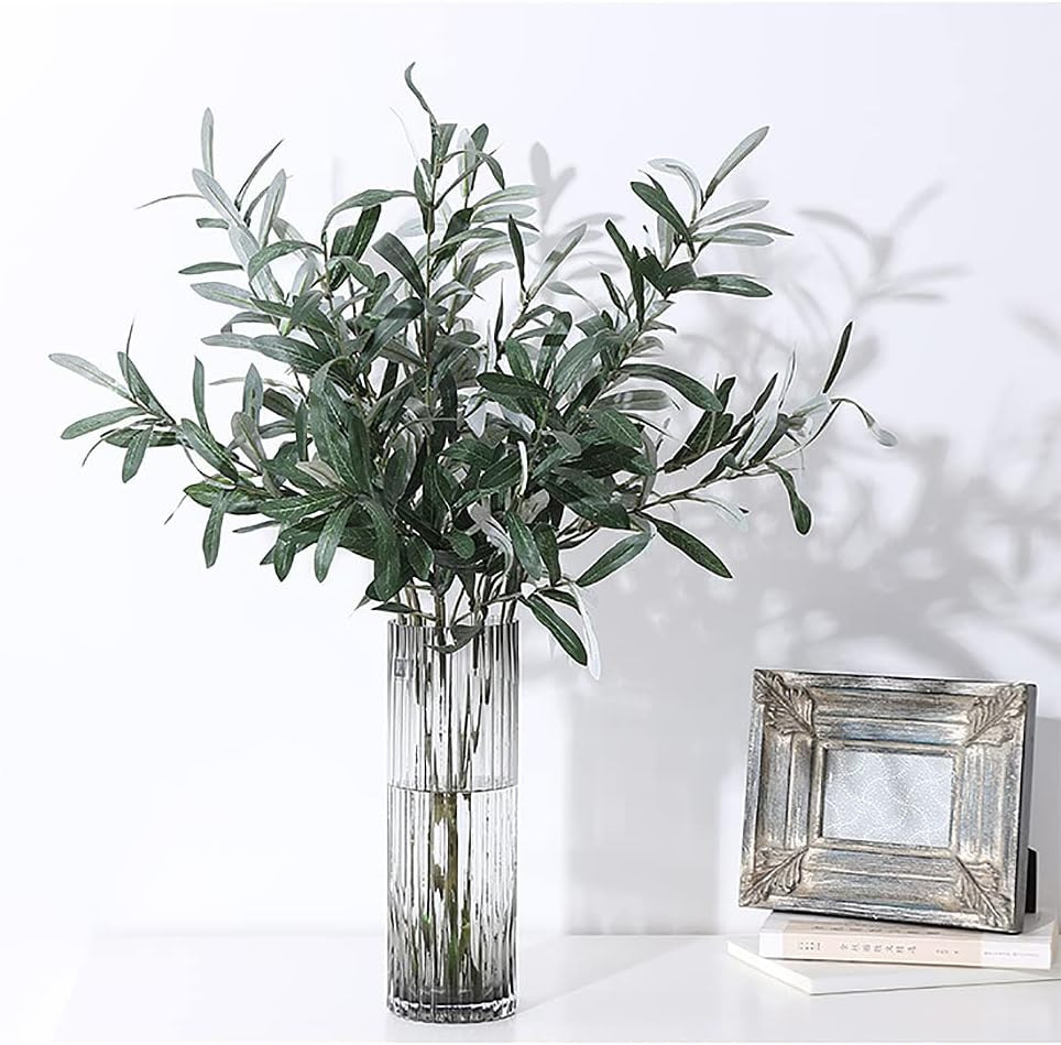 Szjias Olive Branches for Vases Faux Olive Branch Fake Olive Tree Branches Olive