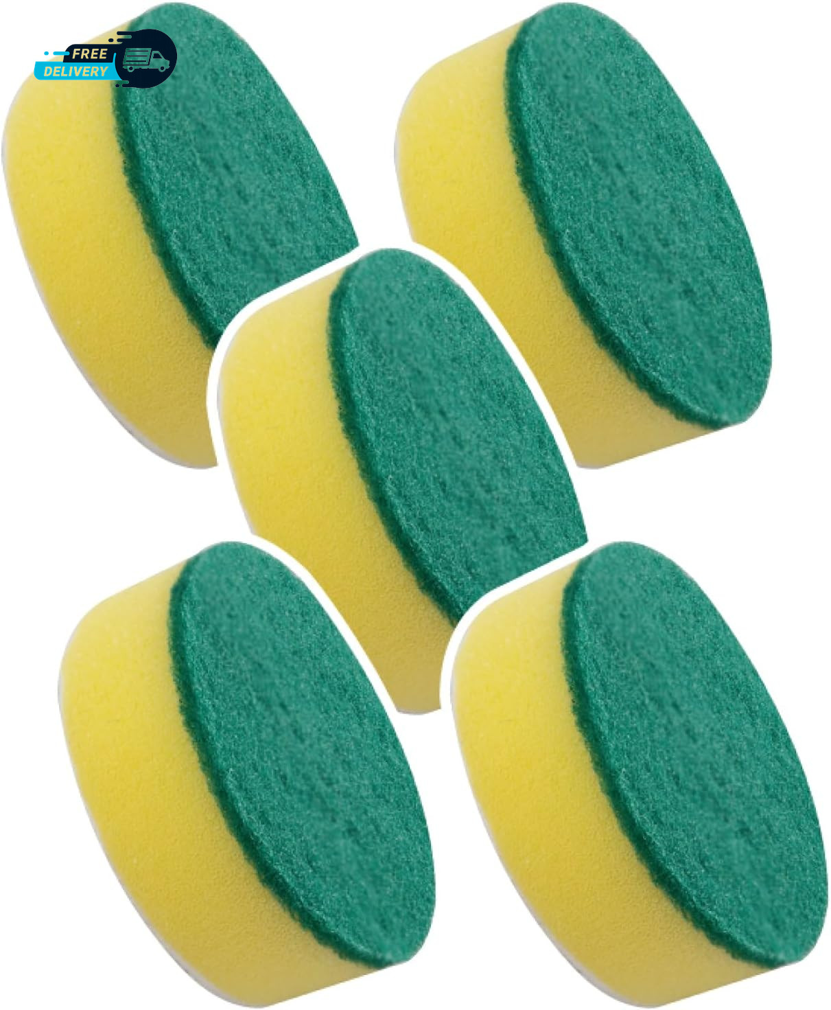Horsepower 5 Heavy-Duty Sponges for Cordless & Rechargeable Scrubber AS-SEEN