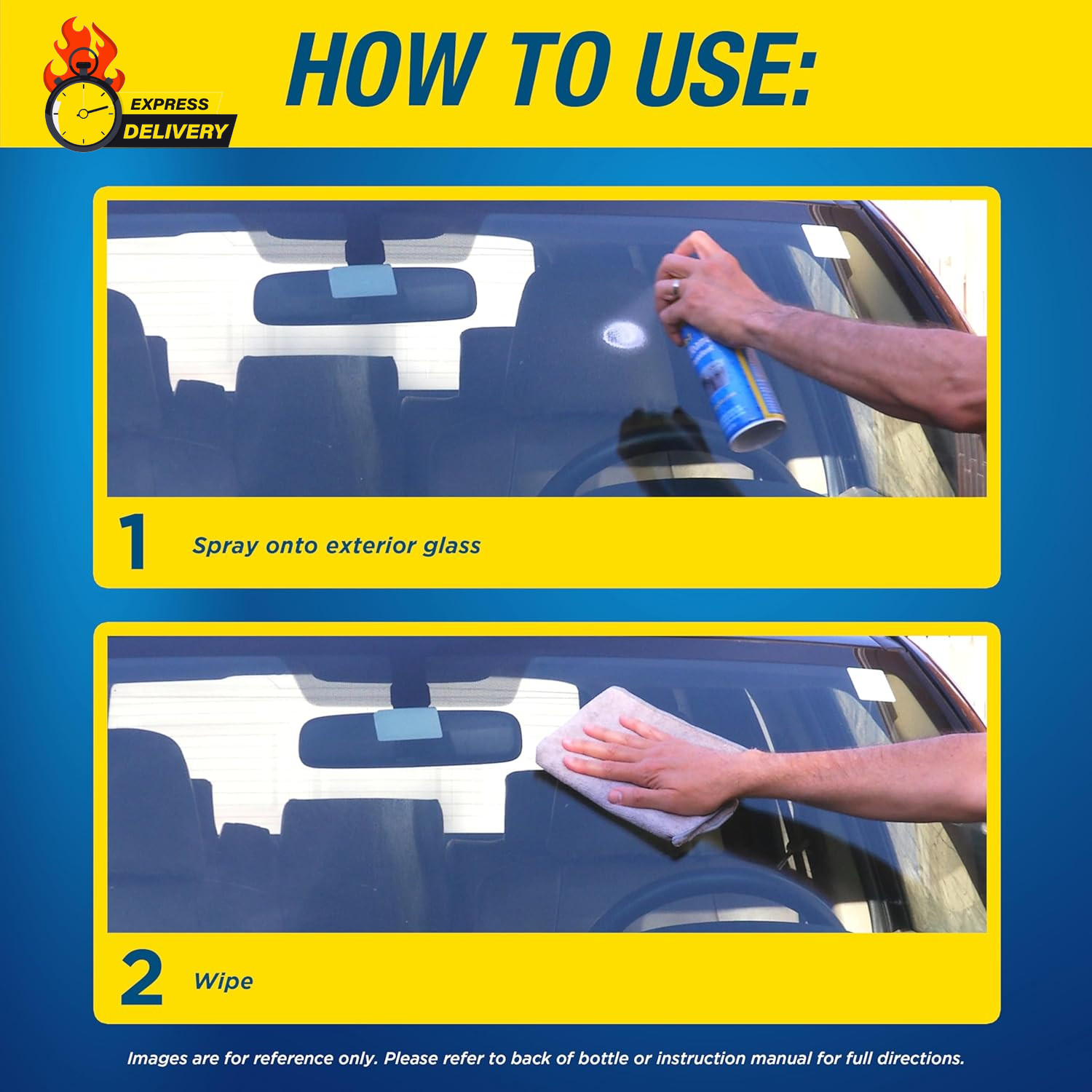 5080233 2-In-1 Glass Cleaner plus Rain Repellent, 18 Ounce , BLUE