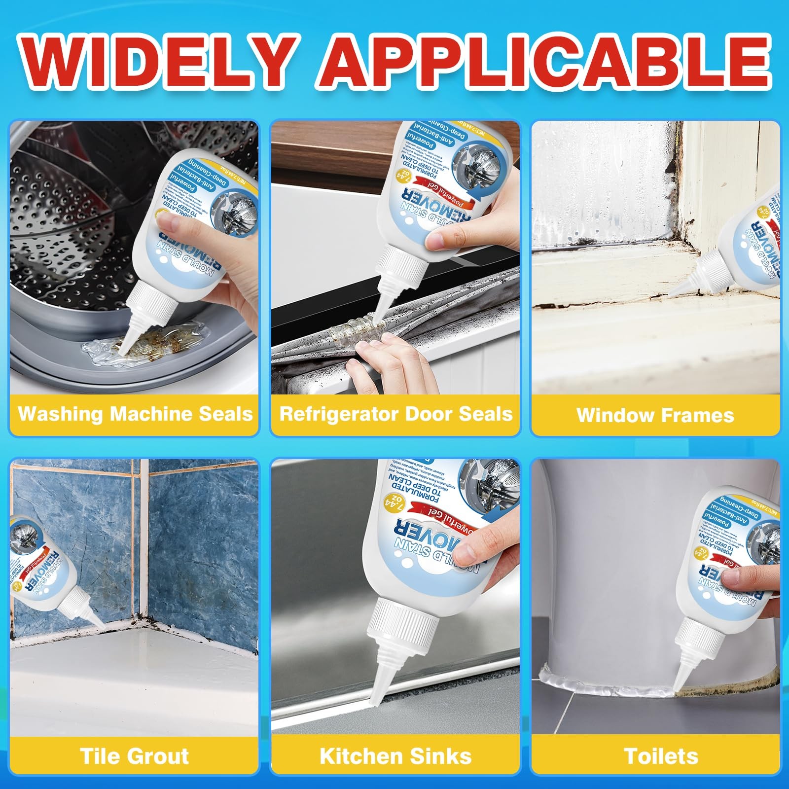 Mold 8 Fl Oz – Deep Cleaning for Washing Machine Gasket, Bathroom Mold, Tile …