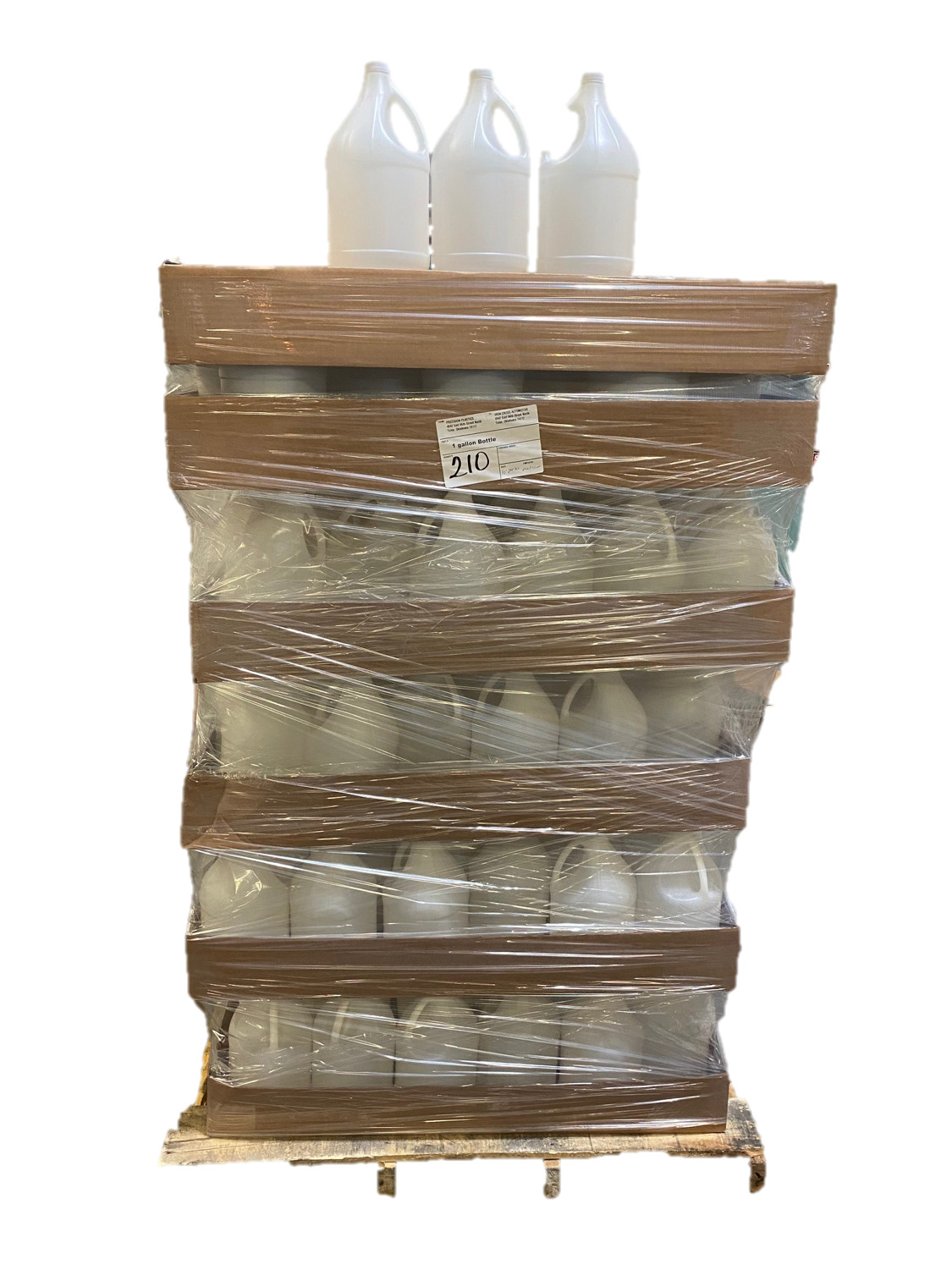 1 gallon HDPE industrial round bottles with 33/410 caps